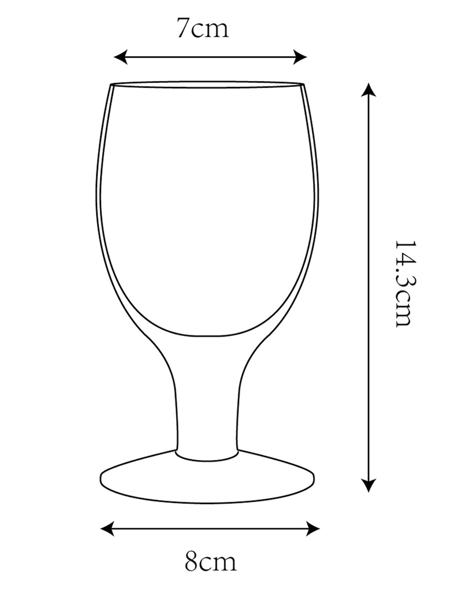 Copa para vino de vidrio