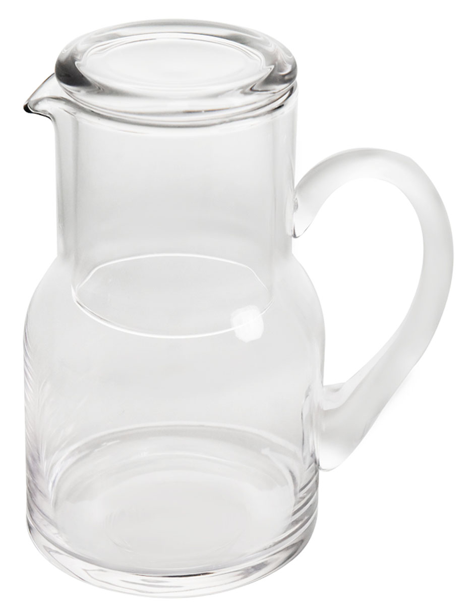Set jarra con vasos de vidrio con 2 piezas