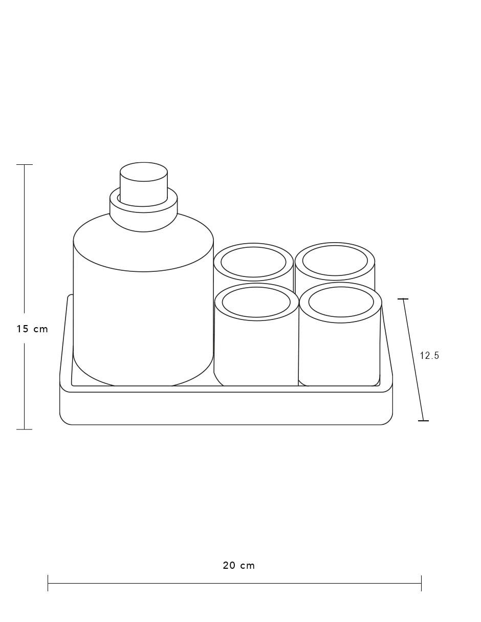 Set mezcalero de cerámica