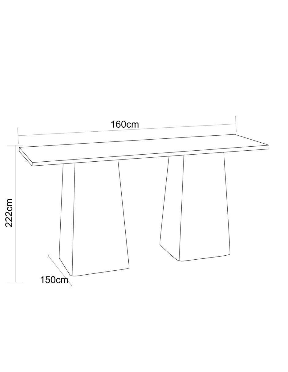 Consola Mara de madera encino