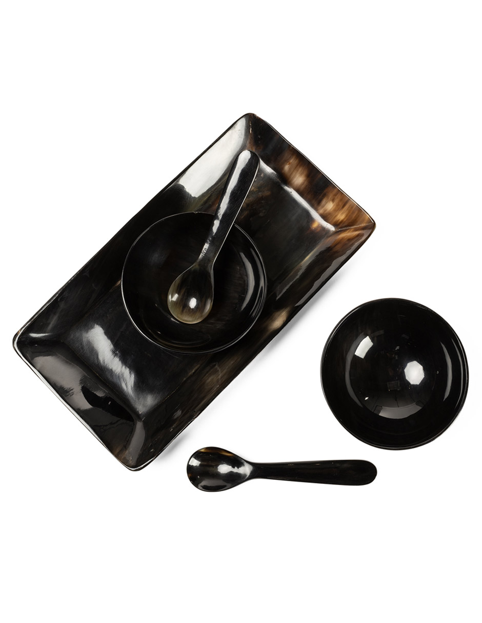 Set de salsera Ani de cuerno de búfalo 125 ml