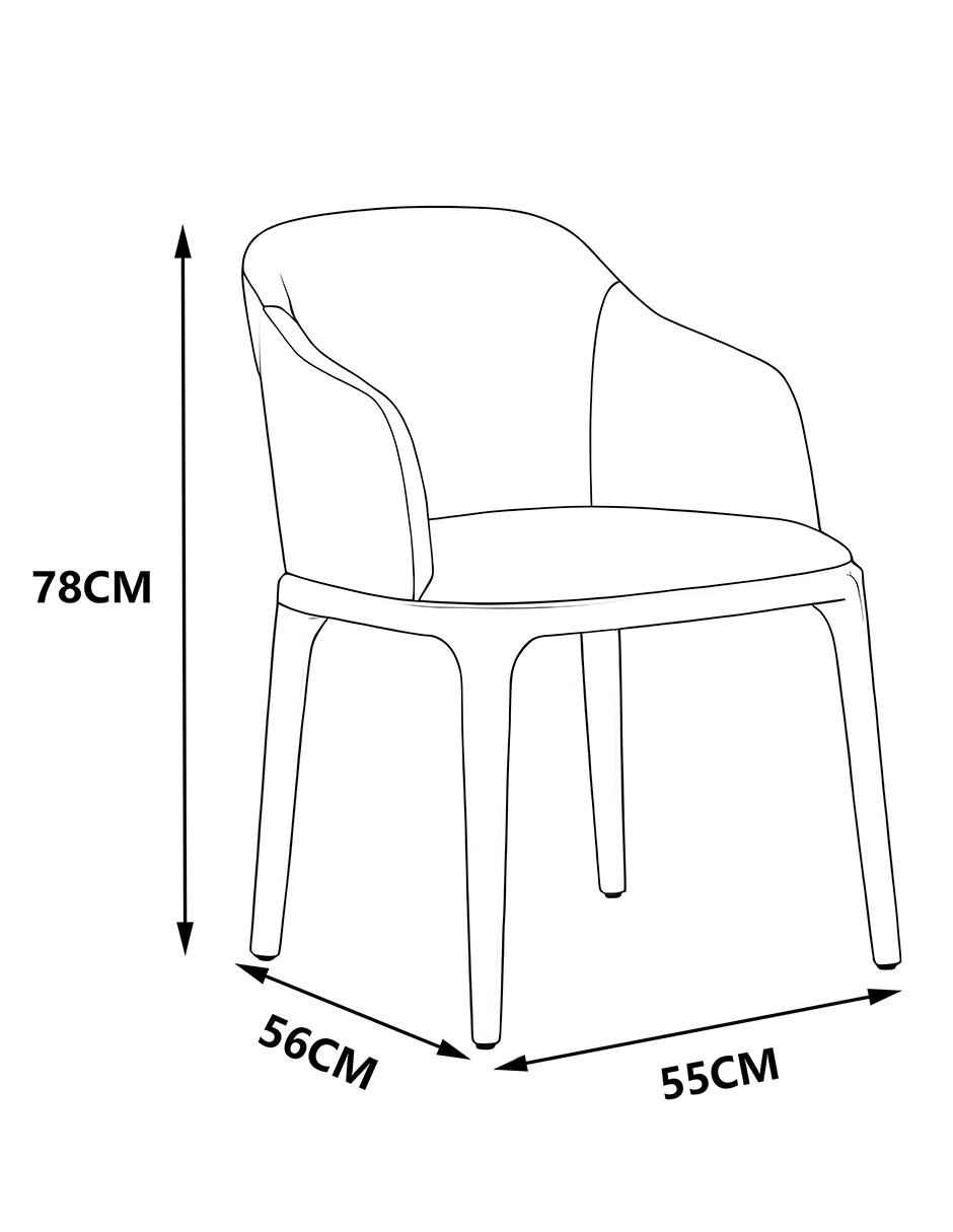Silla Ady de piel