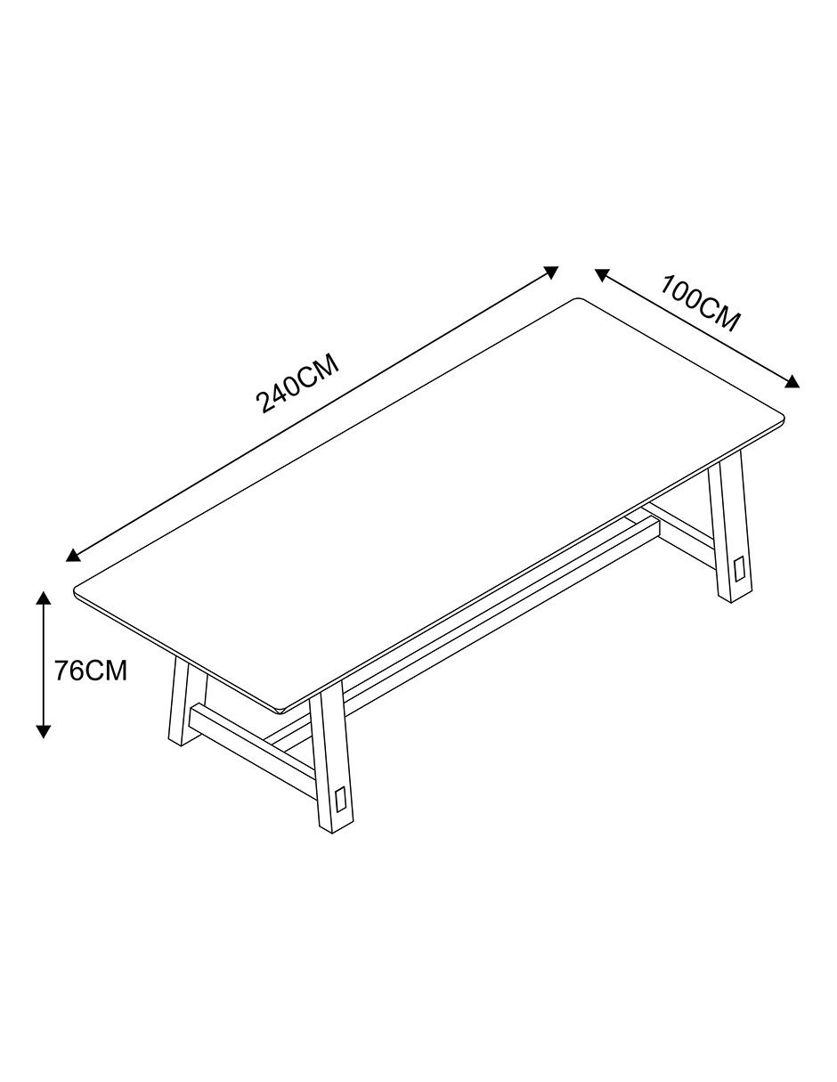 Mesa armable Matilde de madera
