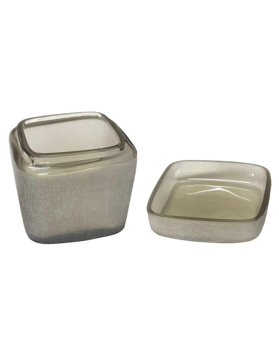 Vaso de baño de vidrio con 2 piezas
