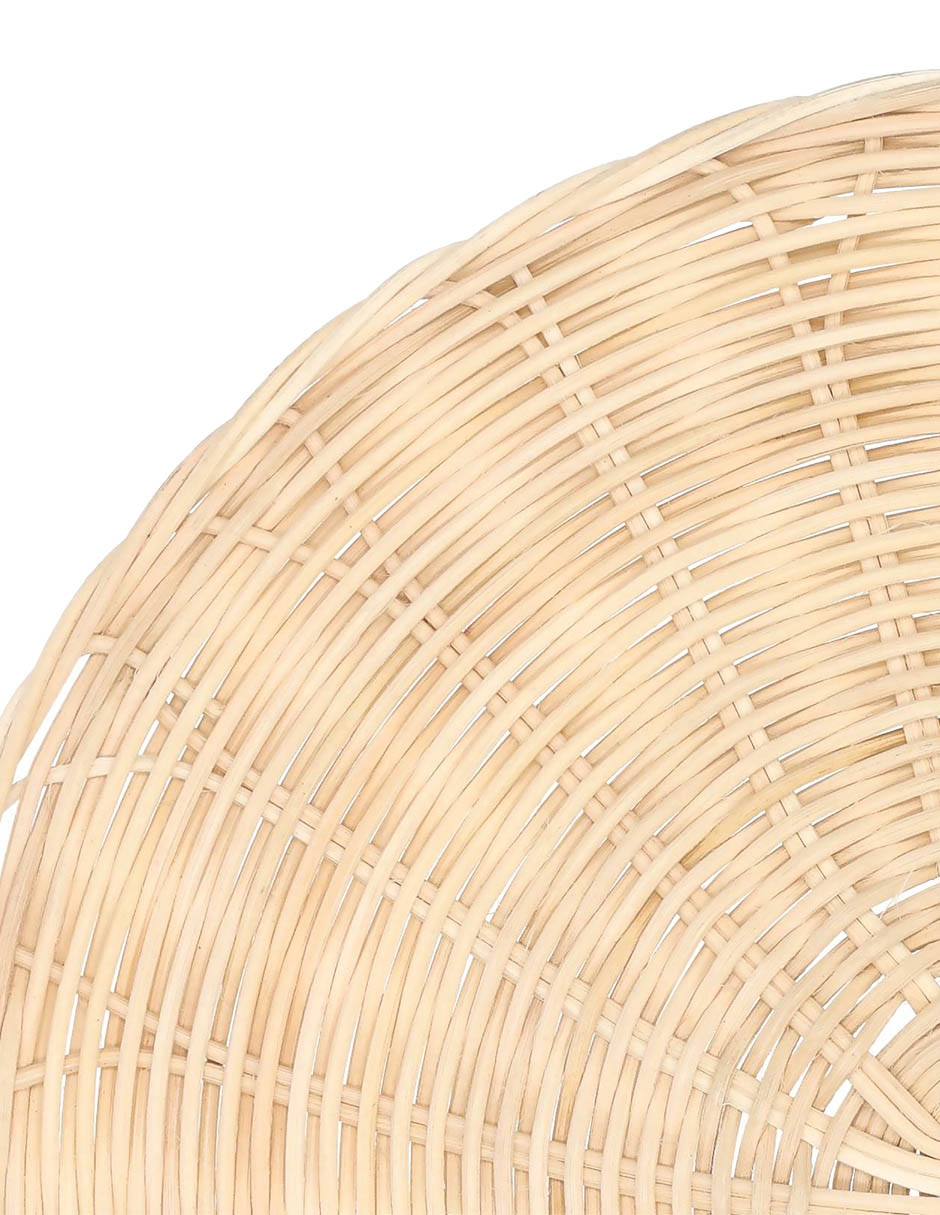 Set mantel individual redondo de fibras naturales