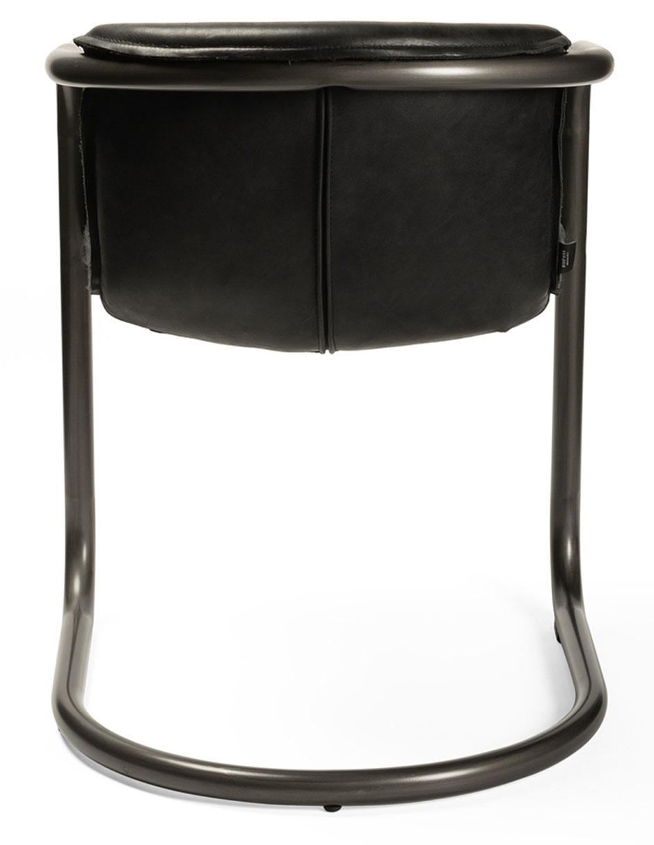 Silla con brazos Qatif de piel 5