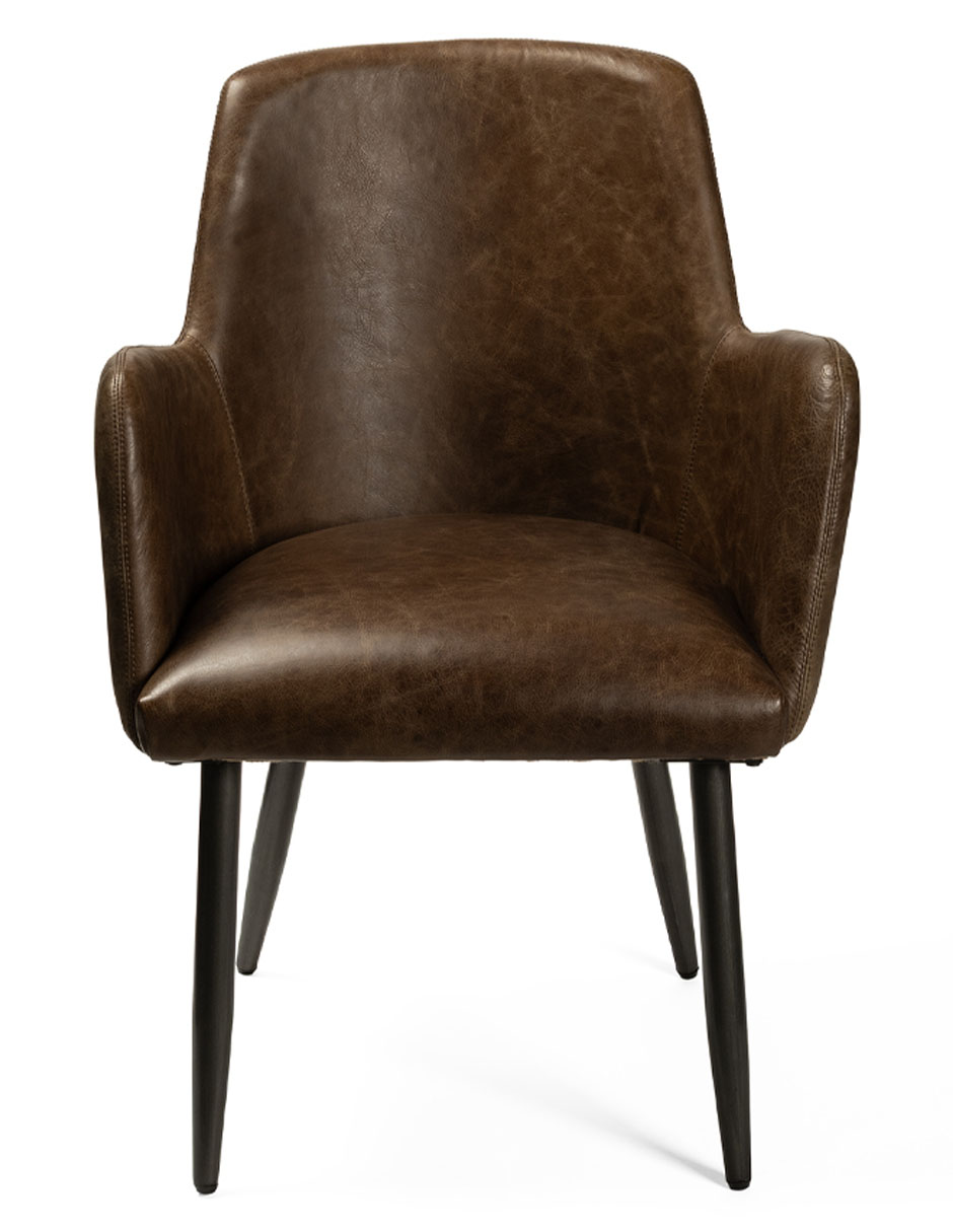 Silla con brazos Dominika de piel 1