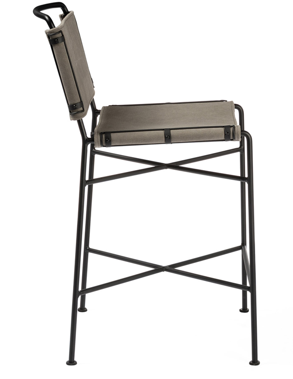BANCO COCINA SPIKE DUPUIS METAL, GRIS