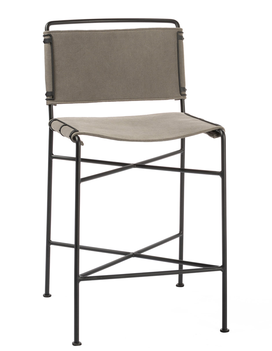 BANCO COCINA SPIKE DUPUIS METAL, GRIS
