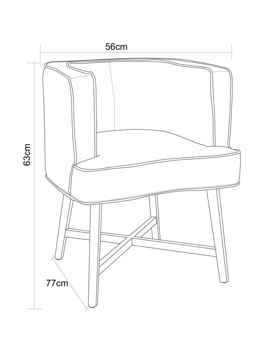 Silla con brazos Cass de madera 10