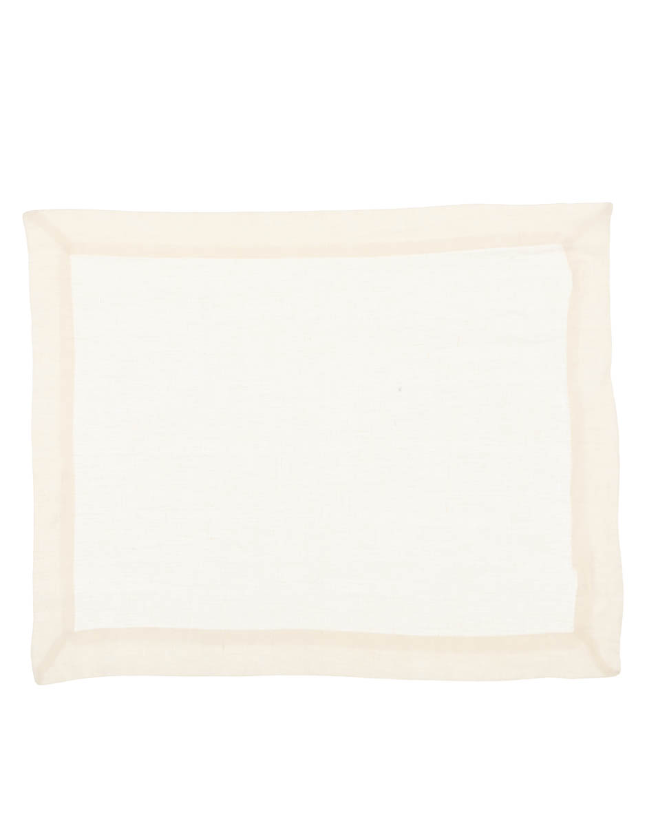 Mantel individual rectangular de lino