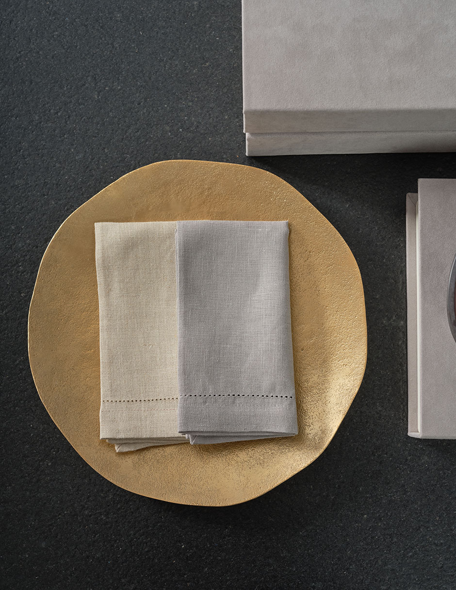 Mantel individual rectangular de lino 4