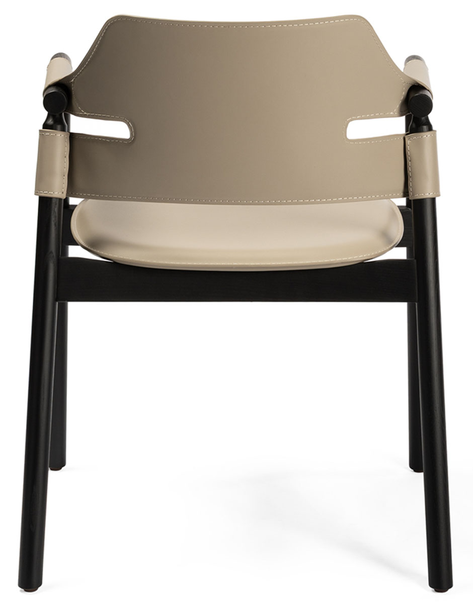Silla con brazos Xaviera de piel 4