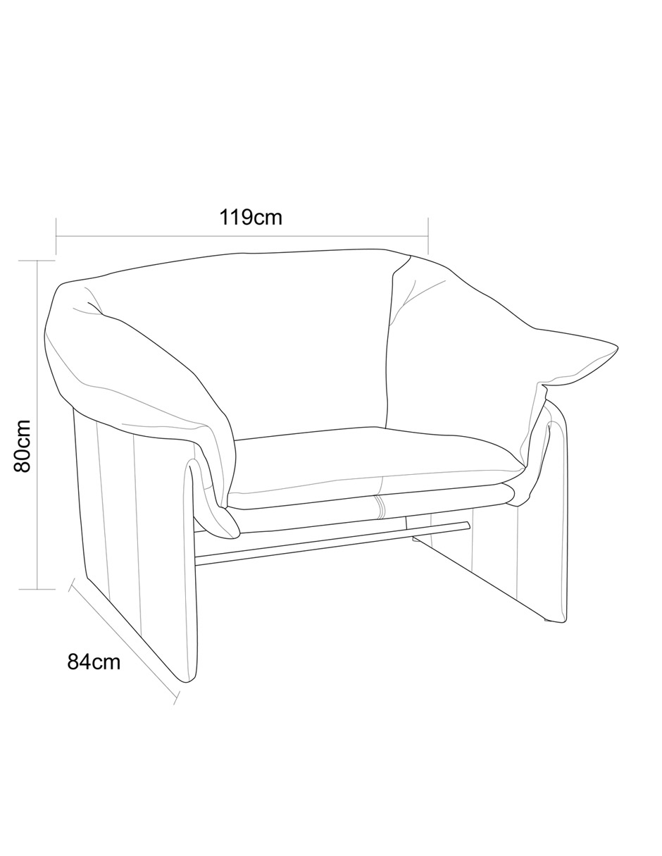 Sillón Georgina de piel 9
