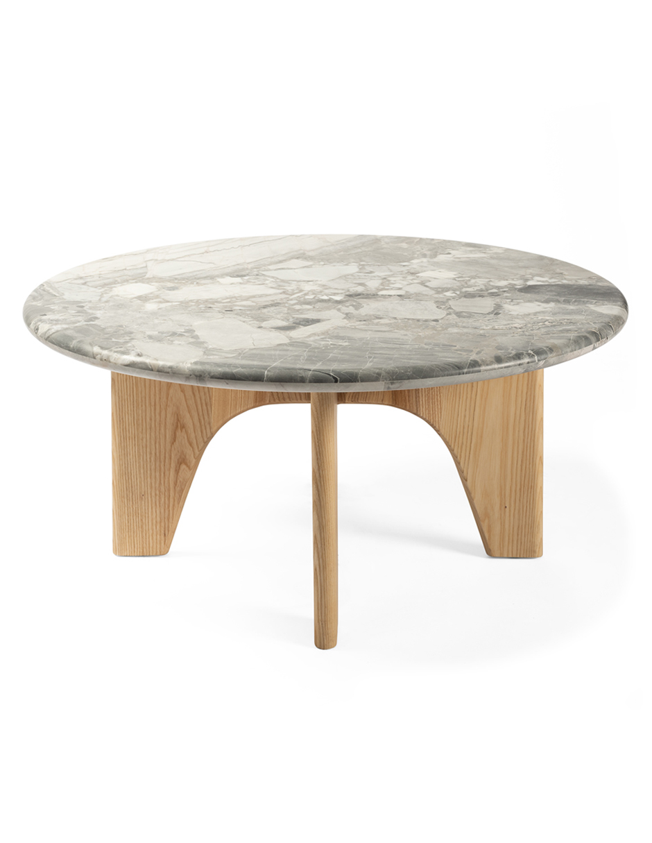 Mesa de centro armable Eva de mármol