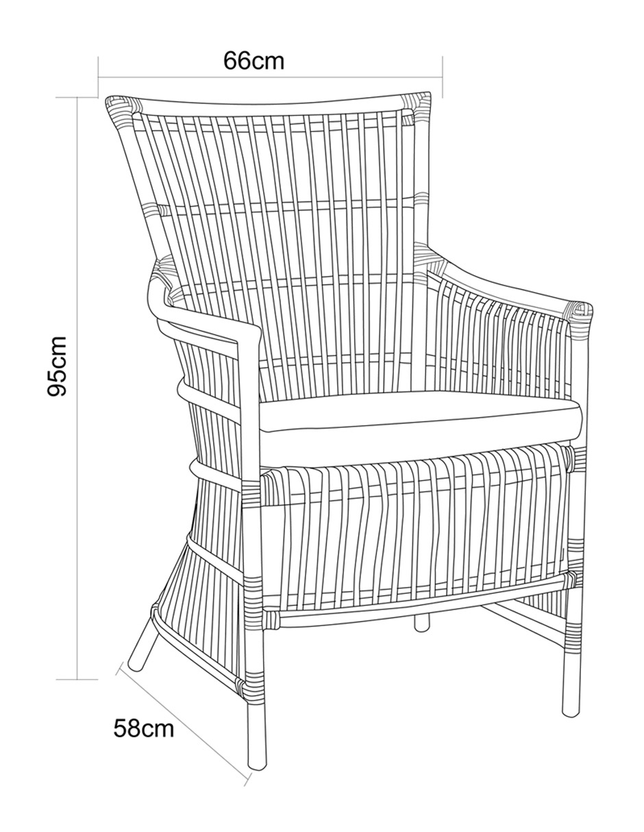 Silla Alexa de ratán natural 8