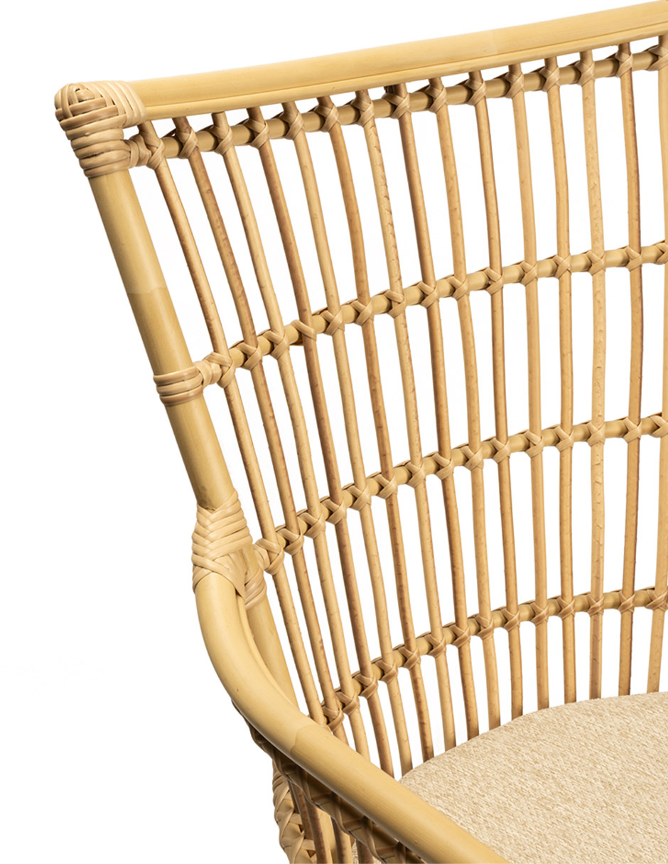 Silla Alexa de ratán natural 5