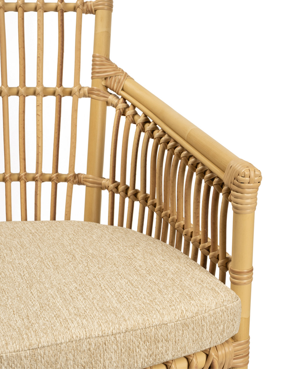 Silla Alexa de ratán natural 7