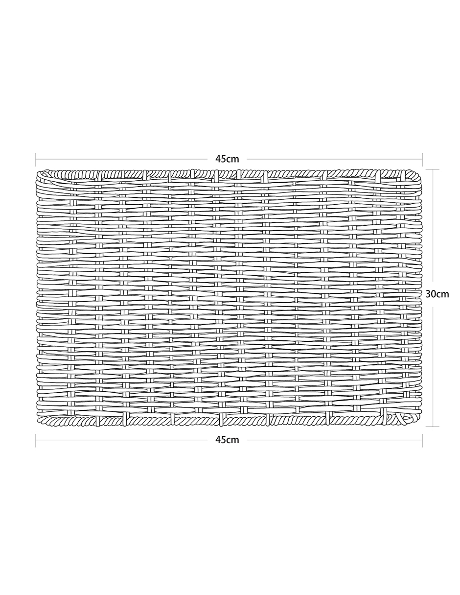Mantel individual rectangular de alga marina 10