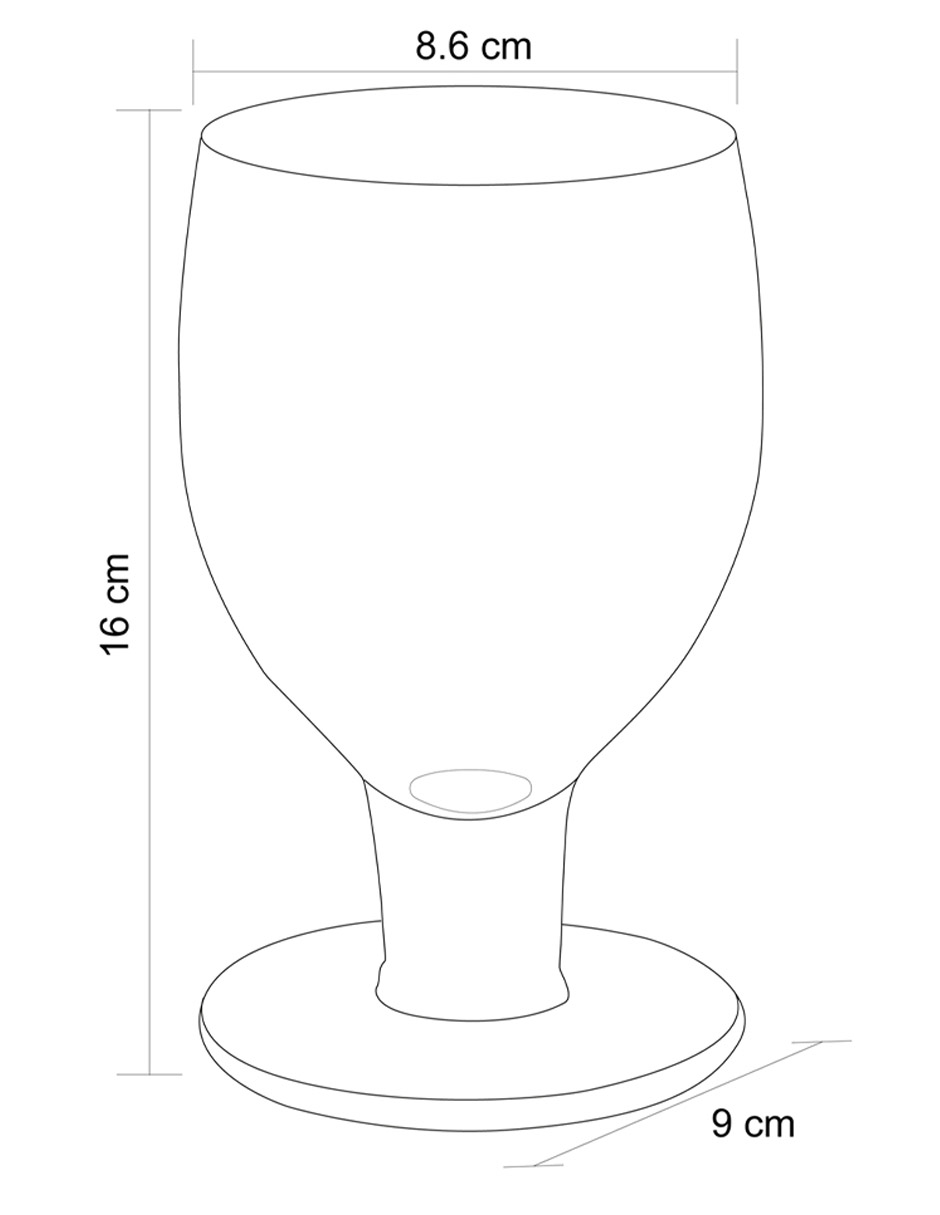 Copa para agua de vidrio 5