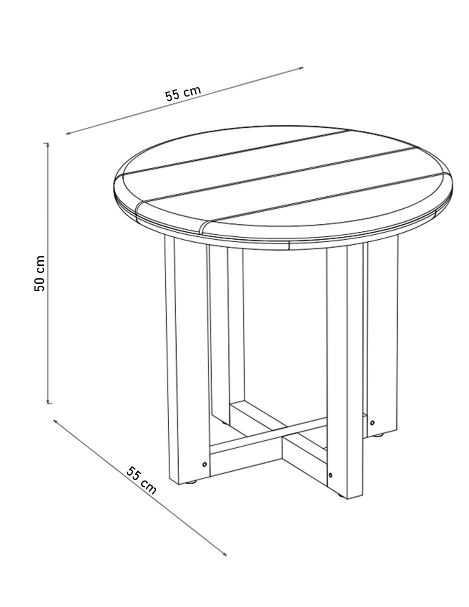 Mesa lateral armable Sara 9