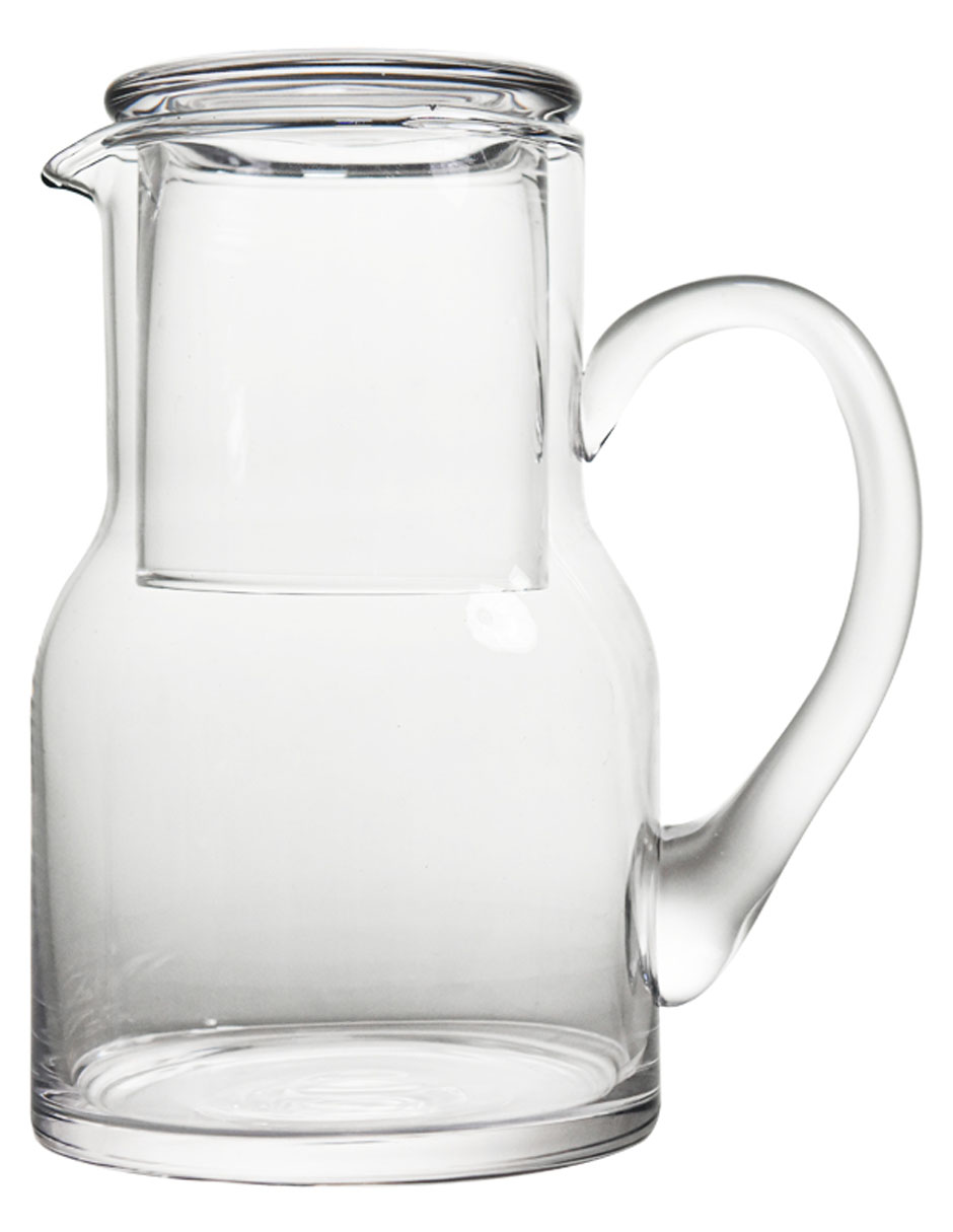 Set jarra con vasos de vidrio con 2 piezas