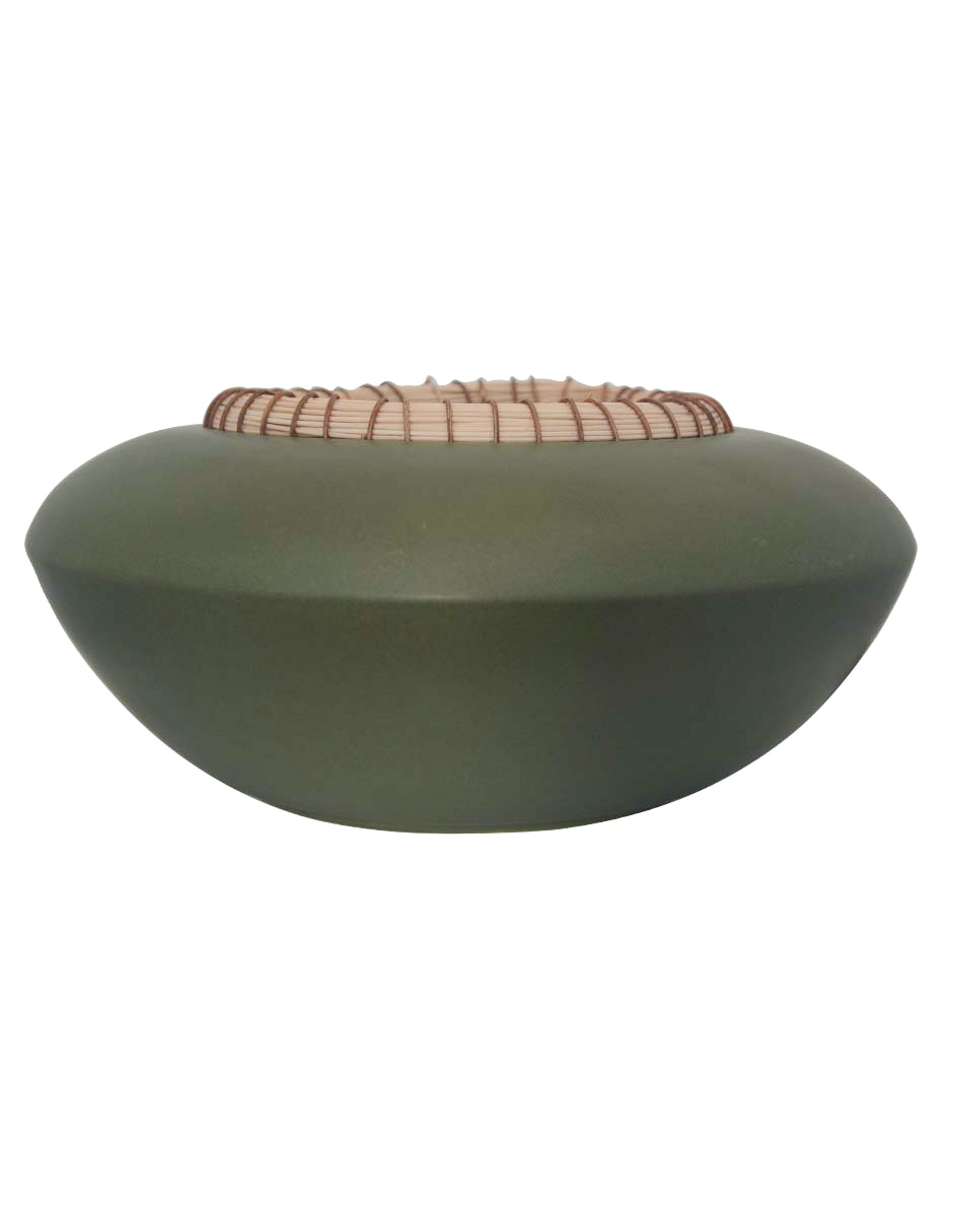Bowl decorativo redondo Trenzado Convexo de cerámica 1