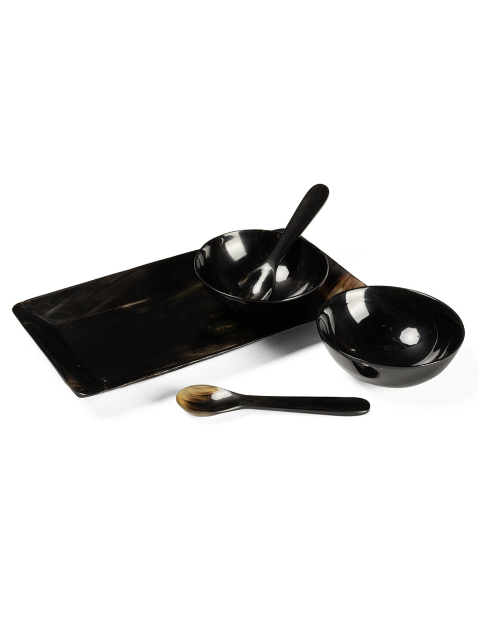 Set de salsera Ani de cuerno de búfalo 125 ml 2