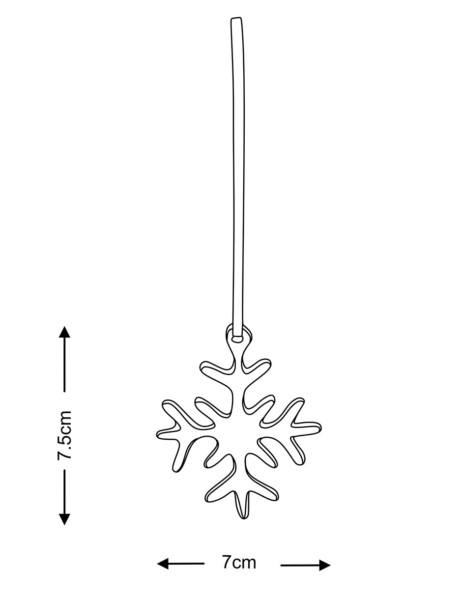 Ornamento navidad copo de nieve 5