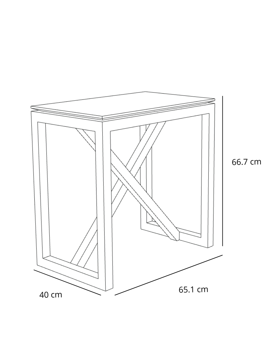 Mesa lateral Citlalli de mármol 8