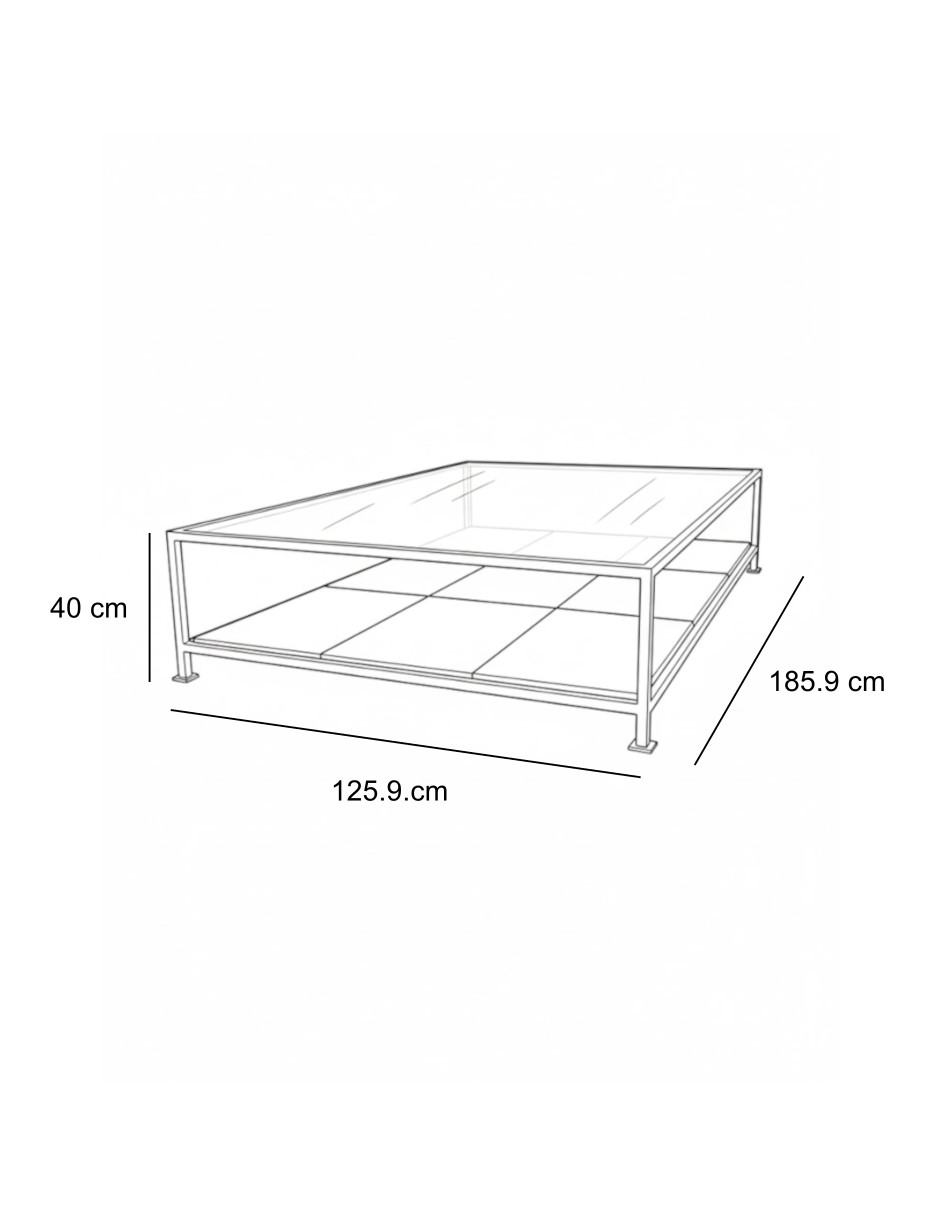 Mesa de centro Volcan de metal 4